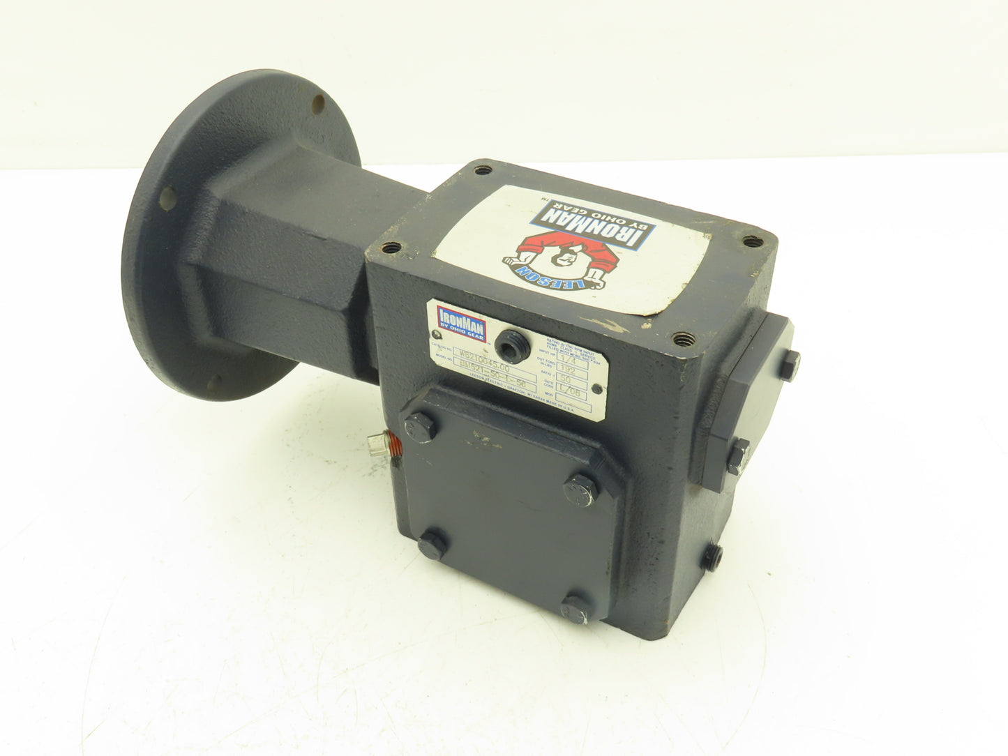 Leeson IronMan BM821-50-L-56 Worm Gearbox 50:1 Reducer 1/4Hp 35rpm 56C LH