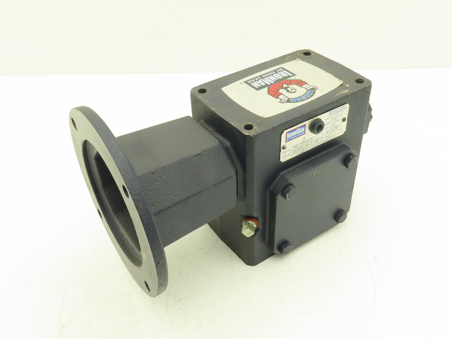 Leeson IronMan BM821-50-L-56 Worm Gearbox 50:1 Reducer 1/4Hp 35rpm 56C LH