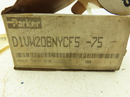 Parker D1VW20BNYCF5-75 Hydraulic Solenoid Valve 2-Position 120VAC .5A 5000 psi