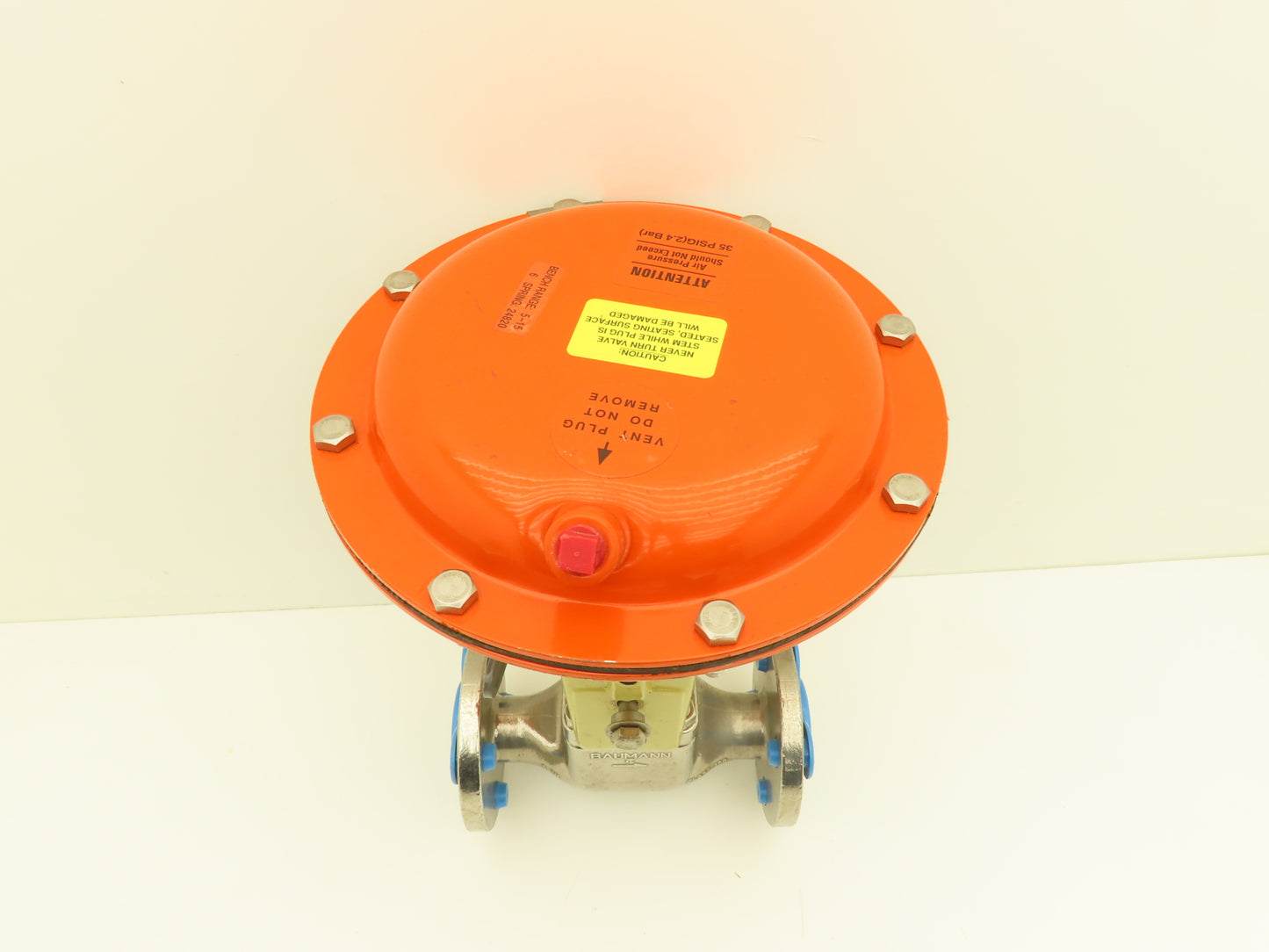 Fisher Baumann 32.24588SVF Pneumatic Diaphragm Actuator 1" Globe Valve 316SS