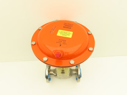 Fisher Baumann 32.24588SVF Pneumatic Diaphragm Actuator 1" Globe Valve 316SS