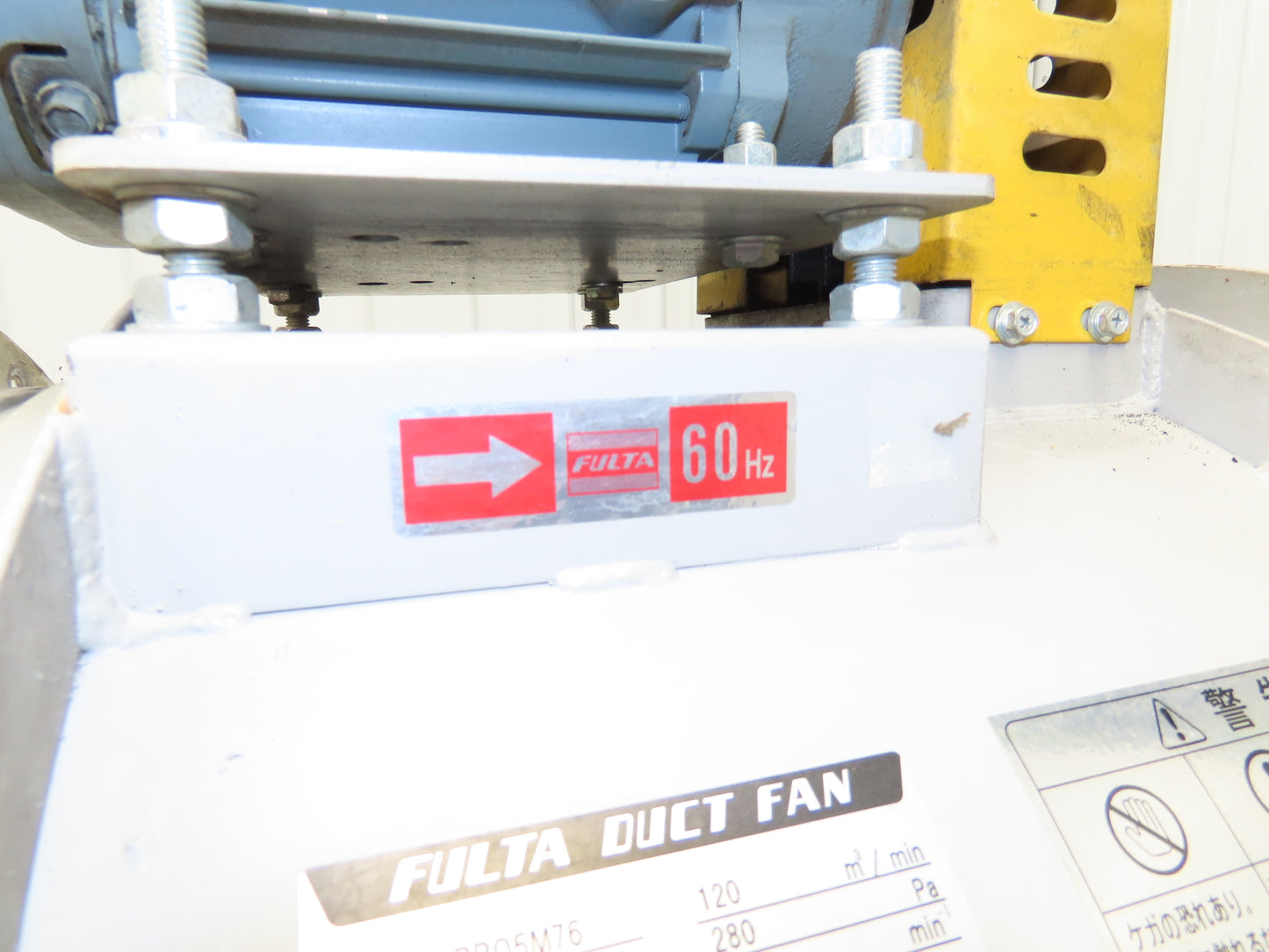 Fulta Electric DBRO5M76 Tube Axial Blower Duct Fan 20" 4237 CFM 0.75kw 220V 3PH