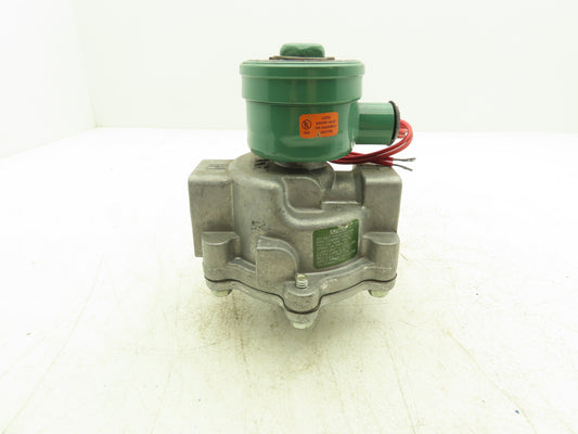 Asco EF8215C53 Pneumatic Aluminum Body 2-Way Solenoid Valve 1" NPT 120V 25PSIG