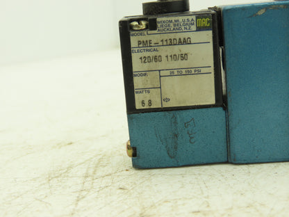 Mac MV-A1C-A312-PM-113JH Pneumatic Solenoid Valve 4/2-way 24VDC PME-113DAAG