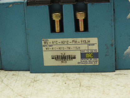 Mac MV-A1C-A312-PM-113JH Pneumatic Solenoid Valve 4/2-way 24VDC PME-113DAAG