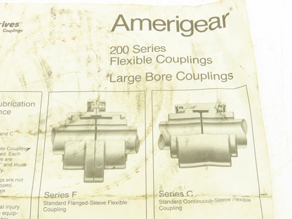 Amerigear Series 200 FS Flexible Gear Coupling Hub & Sleeve 1-7/8"Bore 6" Flange
