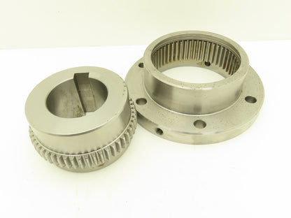 Amerigear Series 200 FS Flexible Gear Coupling Hub & Sleeve 2-3/8"Bore 7" Flange