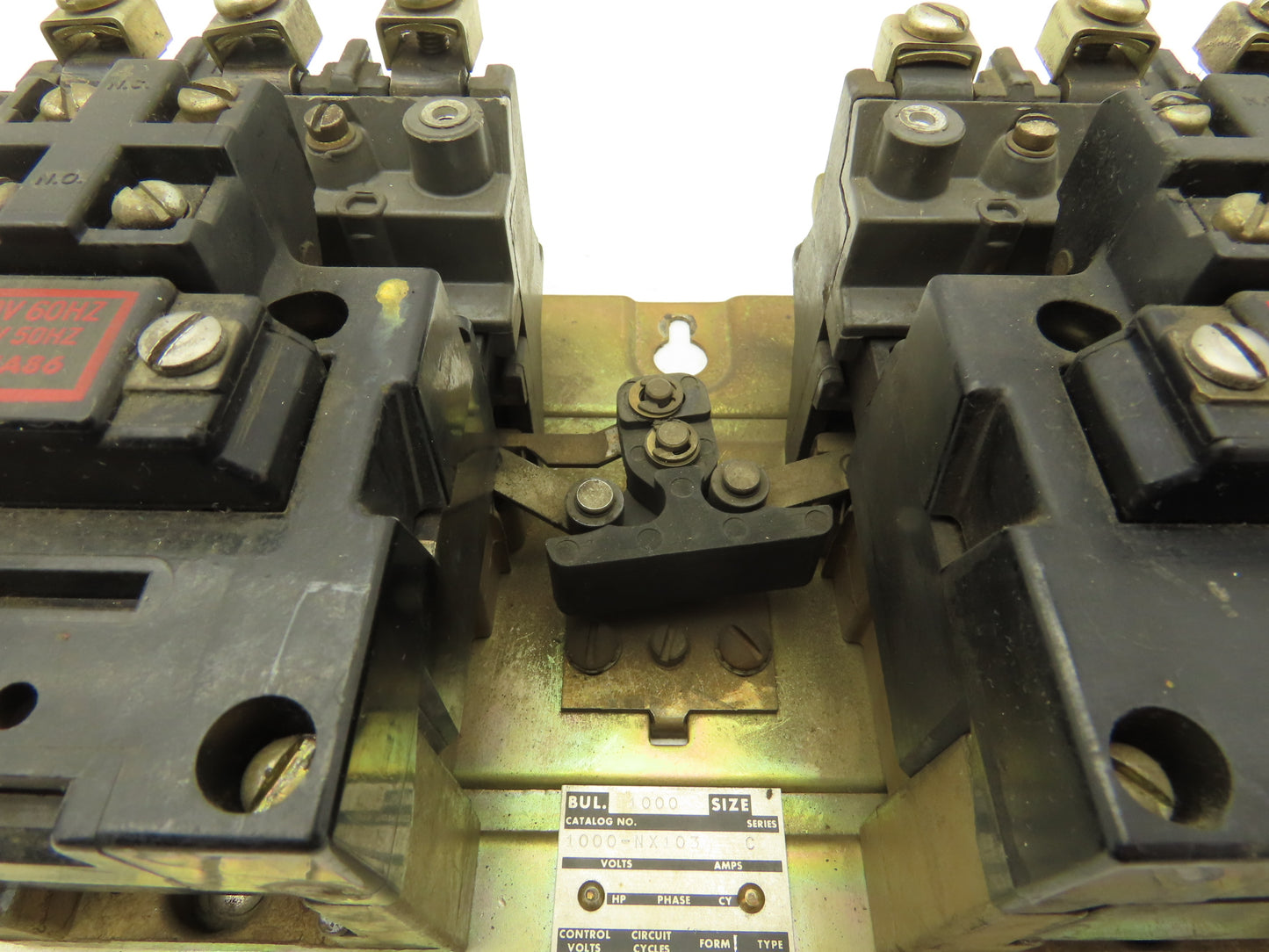 Allen Bradley 1000-NX103 3 Pole Reversing Motor Starter W 120V Coils 71A86 Ser C