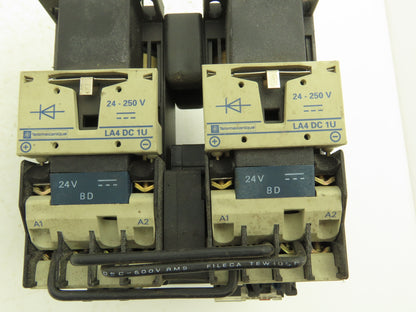 Telemecanique LP2D0901 Reversing Contactor With Overload 3 Ph 7.5Hp 20A 600V