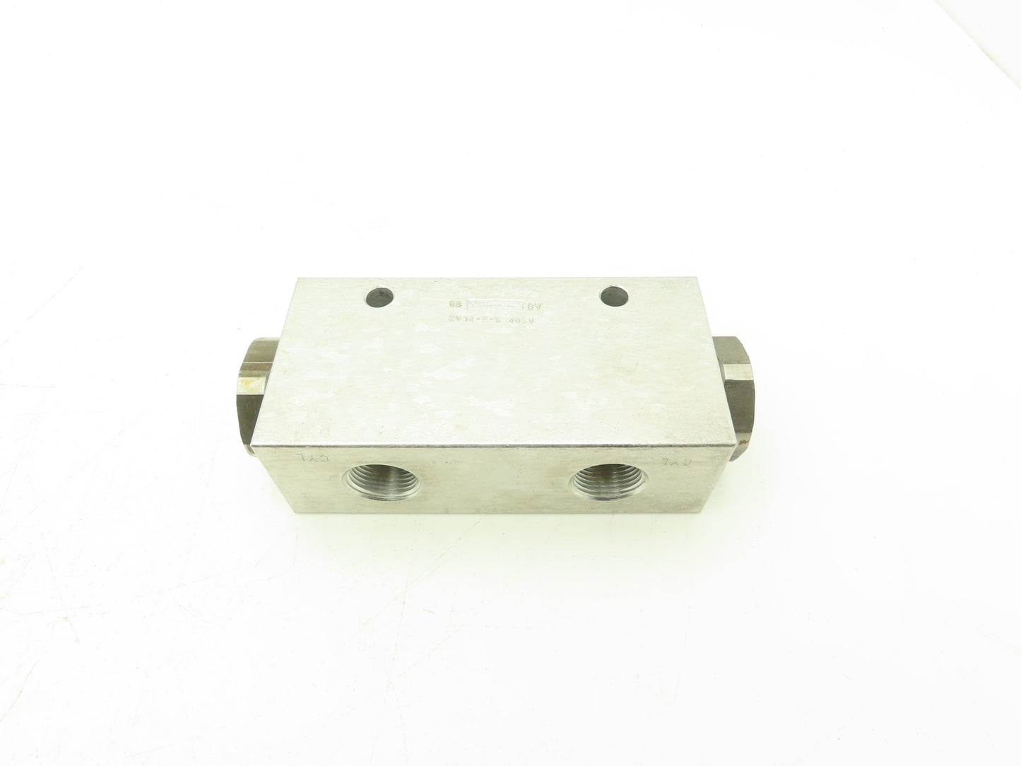 Fluid Controls 2V14-8-6-40SV Aluminum Hydraulic Cartridge Valve Manifold Block