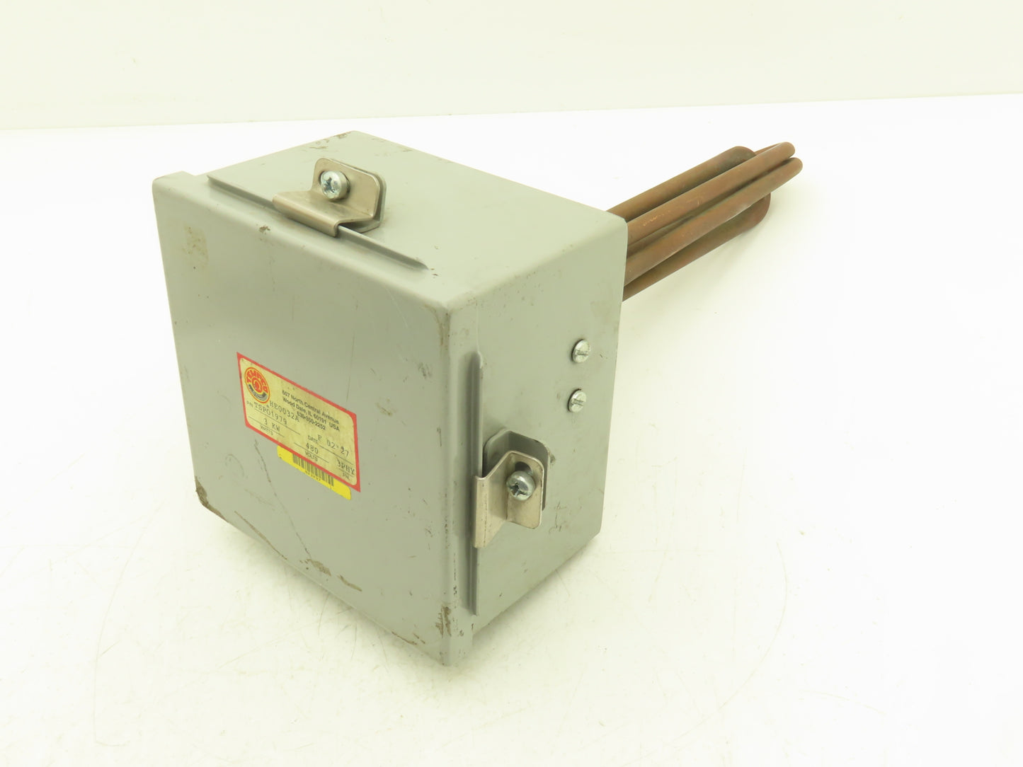 Indeeco TSP01979 HE0032A Immersion Heater 3000W 480V 3PH 2"NPT Screw Plug 11"L