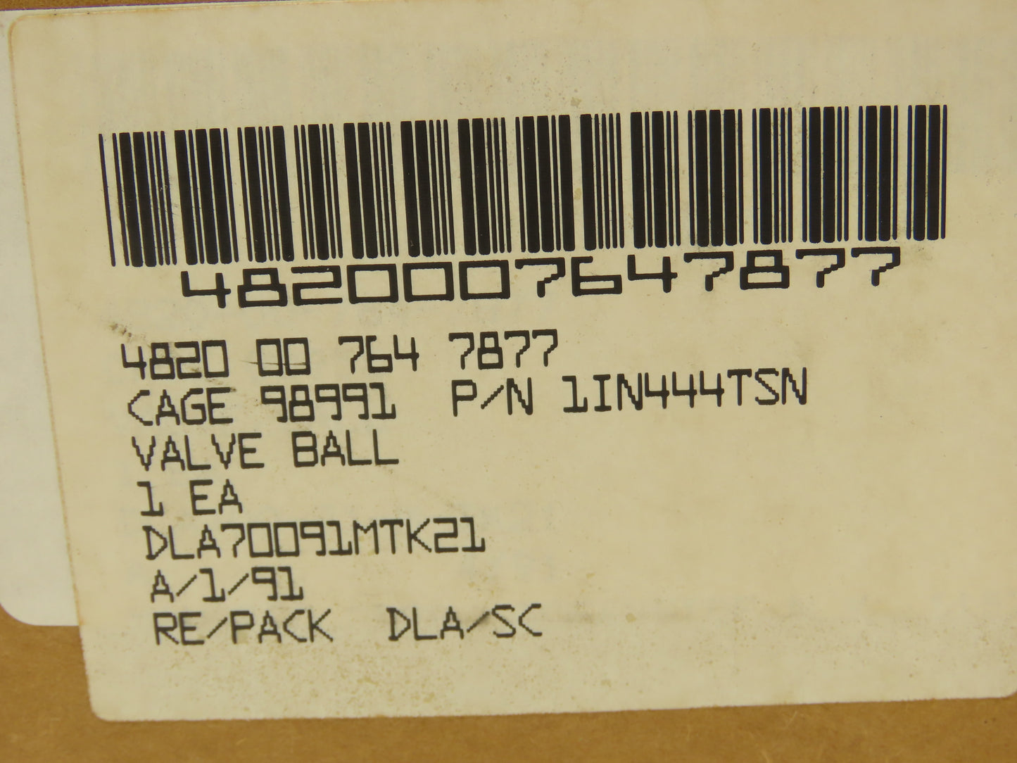 Worcester 444 TSW Manual Ball Valve 1" Socket Weld 1000PSI