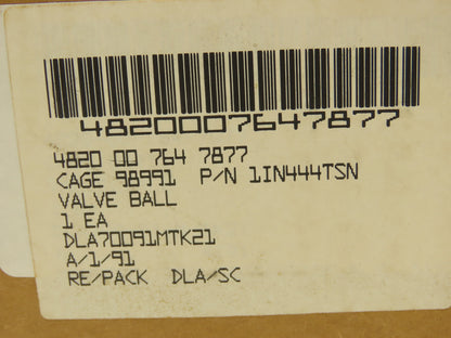Worcester 444 TSW Manual Ball Valve 1" Socket Weld 1000PSI