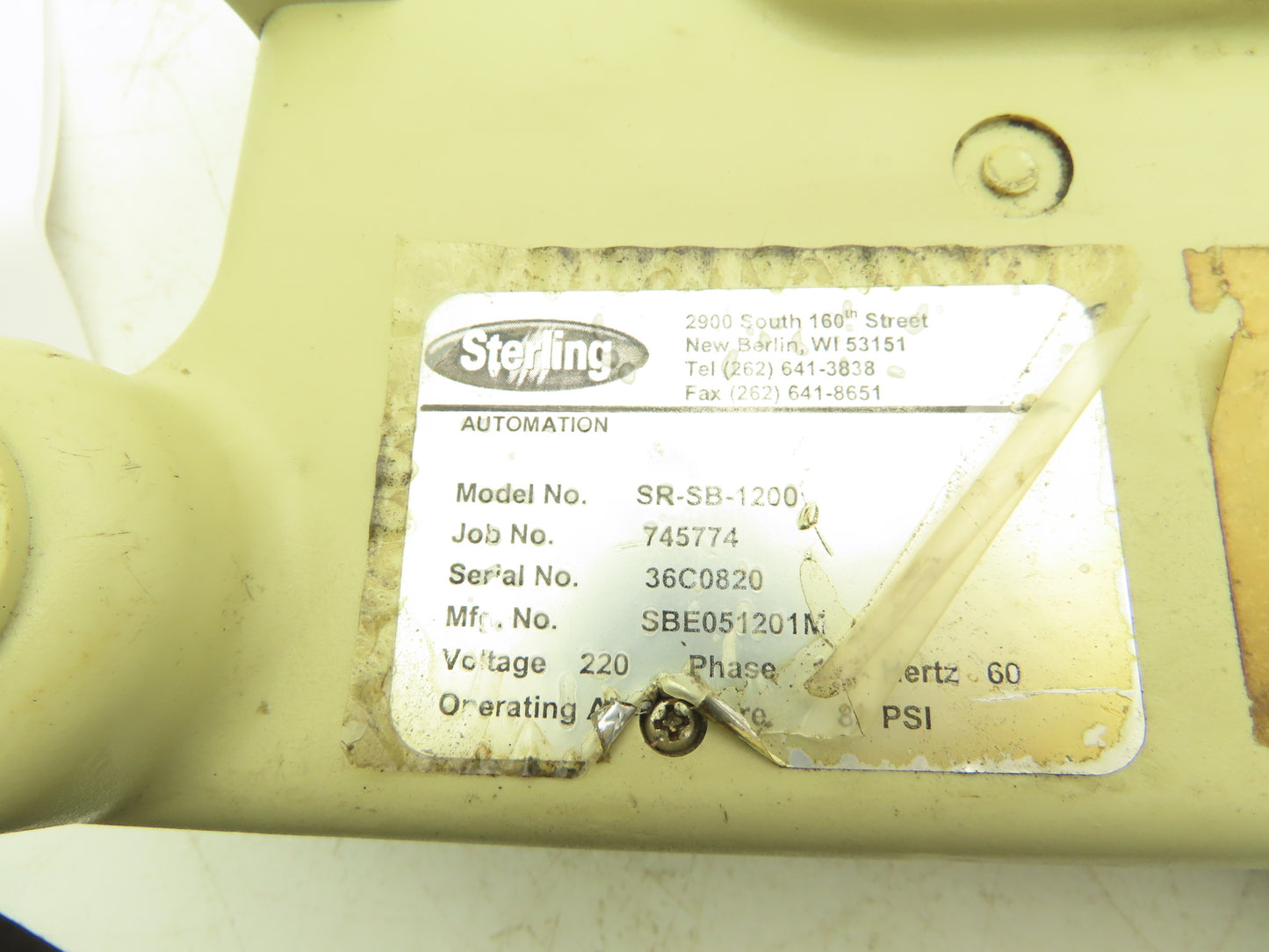 Sterling Apex Dynamics SR-SB-1200 Robot Teach Pendant Display W/E-Stop *Read