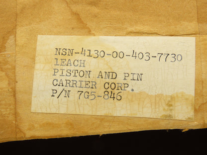 Carrier Corp 7G5-846 Piston and Pin Assembly 4.25" Dia