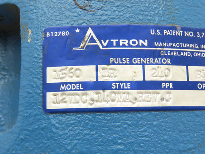 Avtron M560 IR Style 1R Pulse Generator Tachometer Rotary Encoder 12VDC 240 PPR