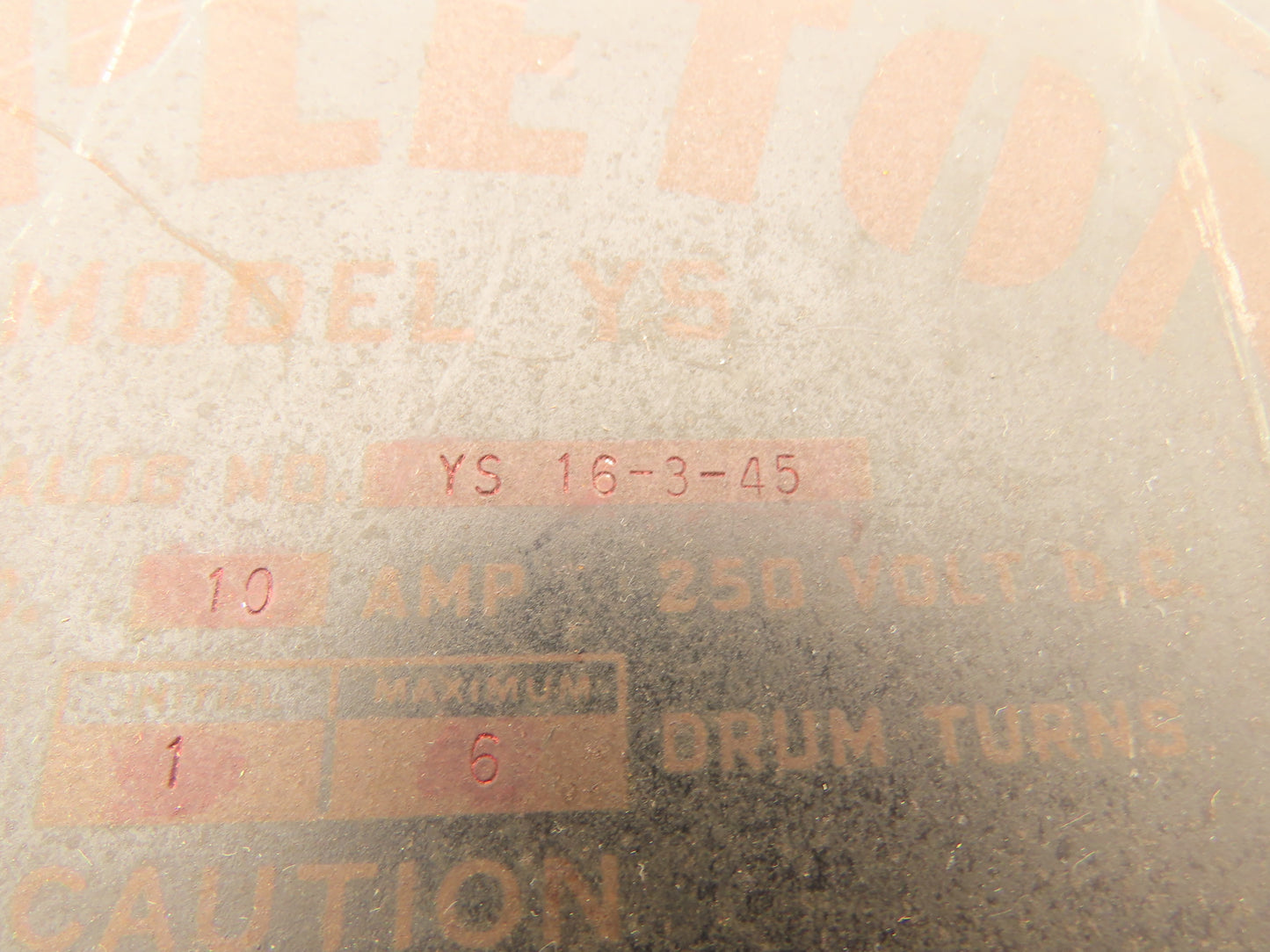 Appleton Reelite YS 16-3-45 Retractable Power Cord Reel 3Wire Cable 550V 3PH 36'