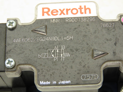 Rexroth 4WE6D62/EG24N9DL1 Hydraulic Directional Solenoid Valve 24VDC 1.25A