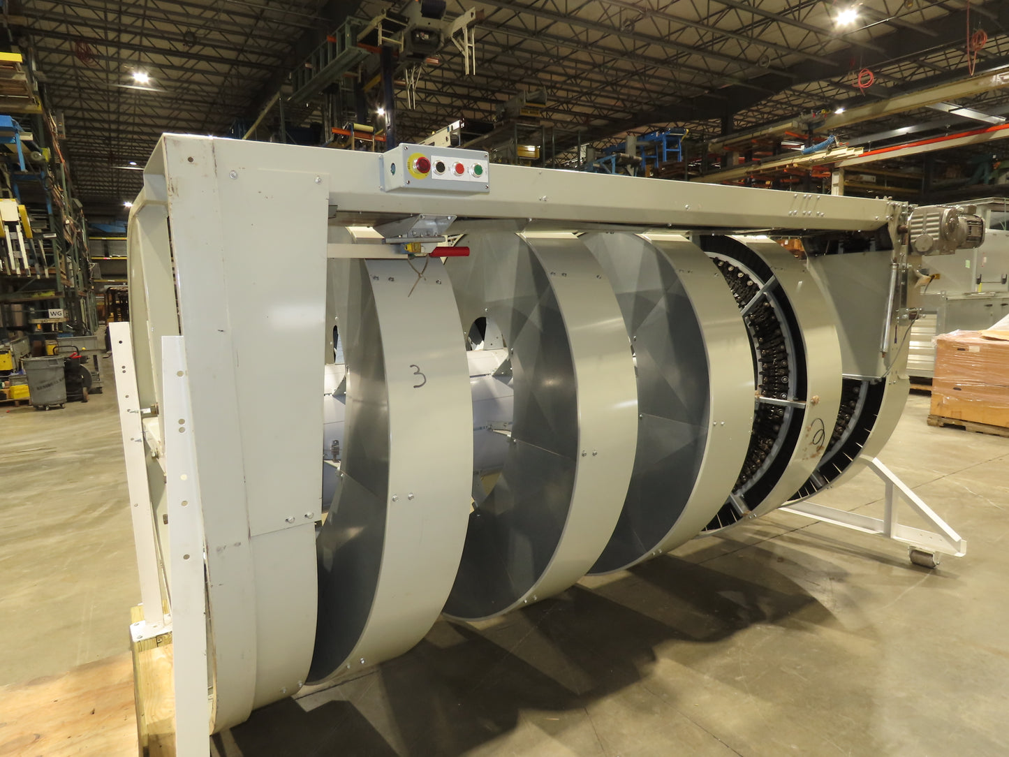 Ryson 1300-400-B1 Elevating Spiral Conveyor 16" Slat Belt 2Hp 230/460V 3PH 13'H