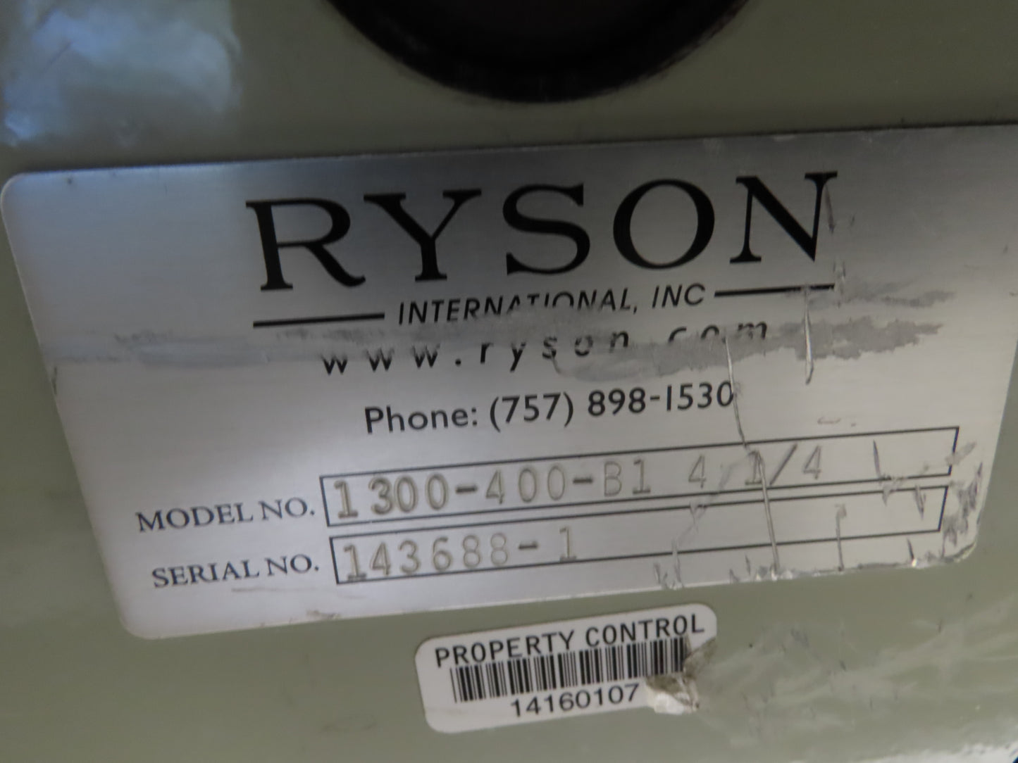 Ryson 1300-400-B1 Elevating Spiral Conveyor 16" Slat Belt 2Hp 230/460V 3PH 13'H