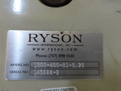 Ryson 1300-400-B1 Elevating Spiral Conveyor 16" Slat Belt 2Hp 230/460V 15' 4"H