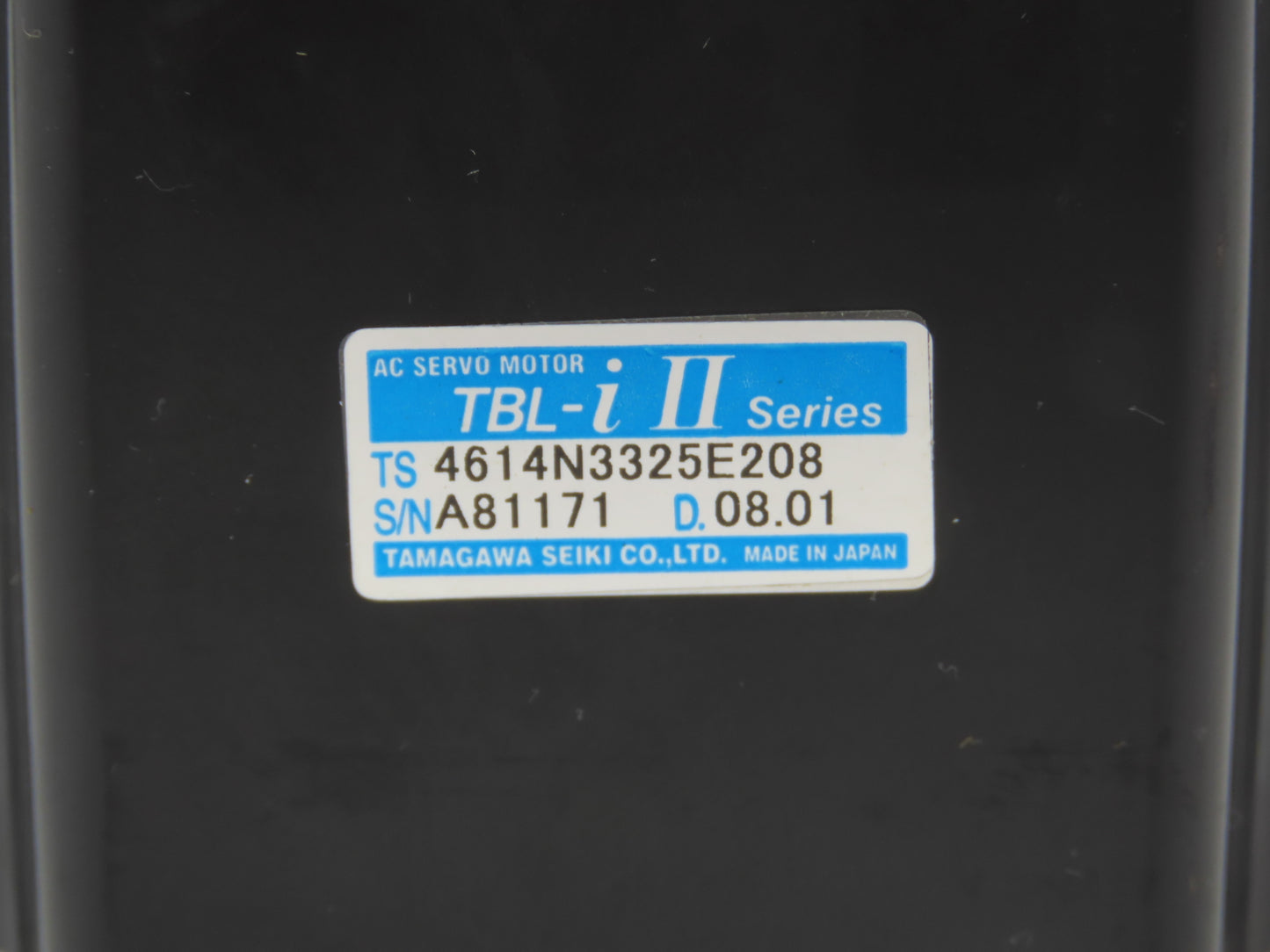 Tamagawa Seiko 4614N3325E208 AC Servo Motor  W Encoder 16mm Shaft