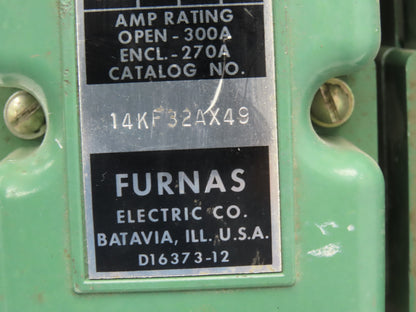 Furnas 14KF32AX49 Size 5 Motor Starter Contactor 200Hp 600V 3PH No Coil