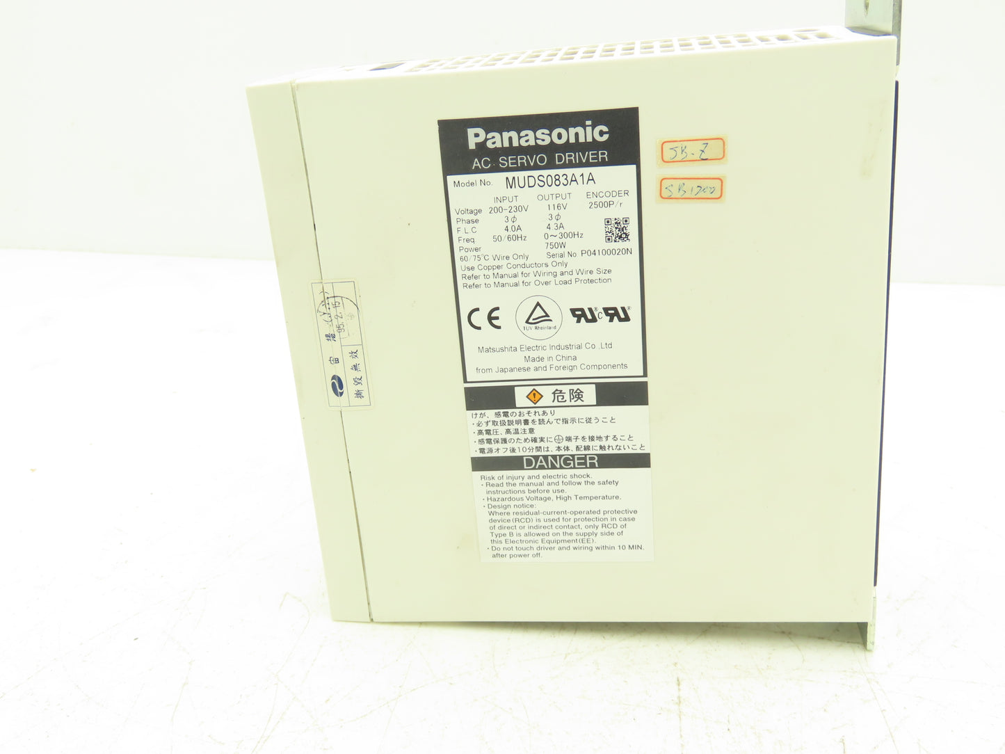 Panasonic MUDS083A1A AC Servo Drive Module 230VAC 750W 3Ph Encoder 2500P/r
