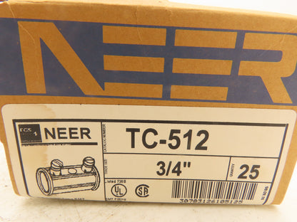 Neer TC-512 EMT Conduit Coupling Fitting 3/4" Steel Set Screw  Lot of 100