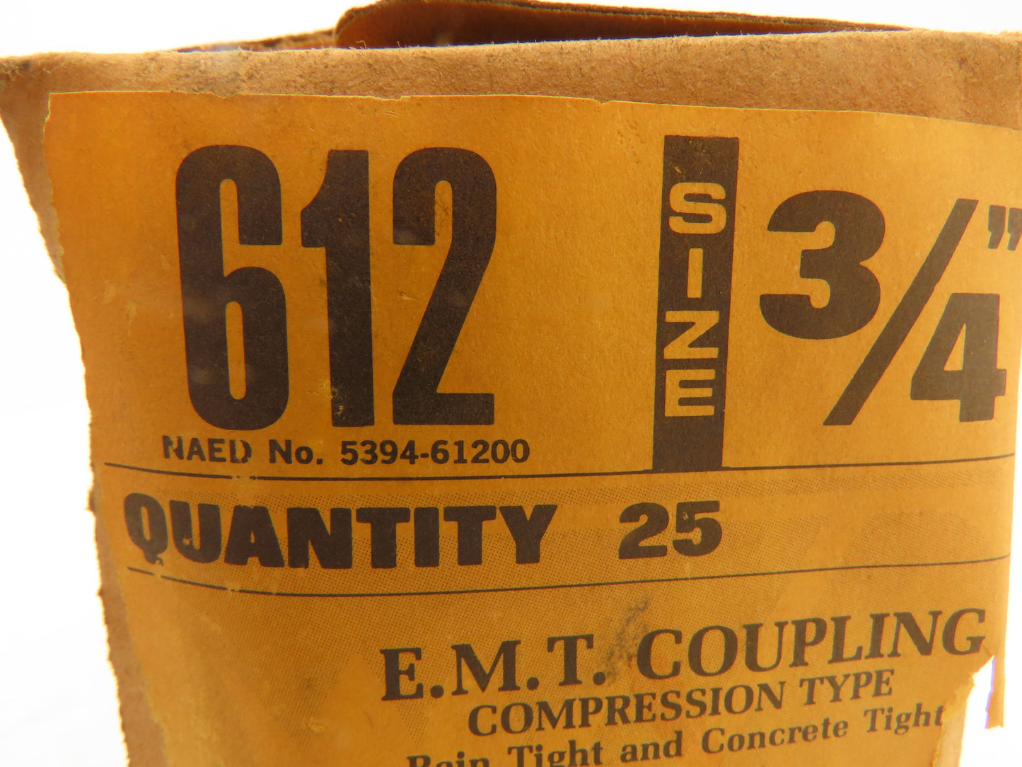 Regal 612  3/4" EMT Conduit Compression Coupling Concrete Rain Tight Lot of 125