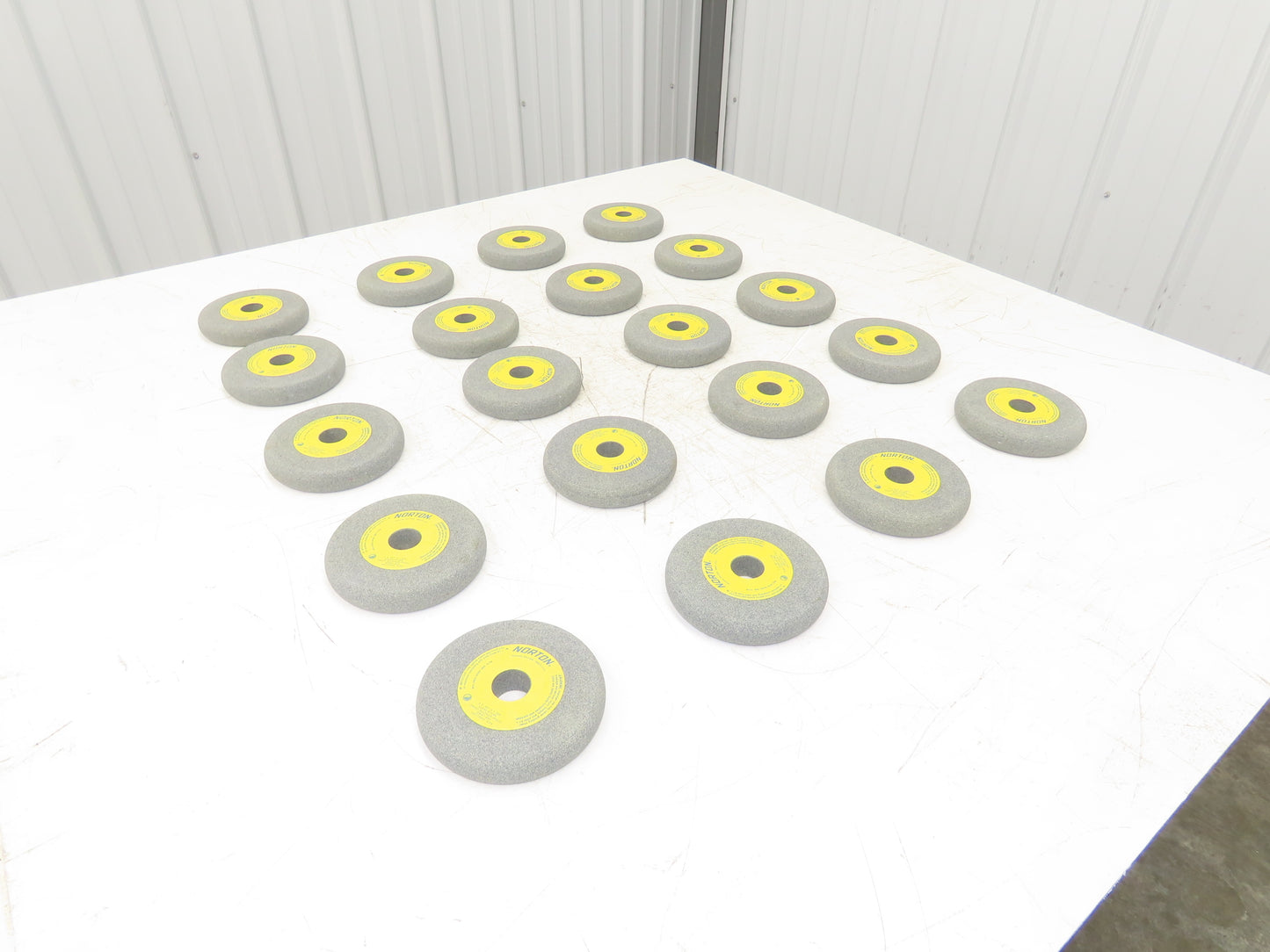 Norton 53A90-K7VBE Rounded Grinding Wheel 5" Dia x 7/8"W x 1" Arbor  Lot of 20