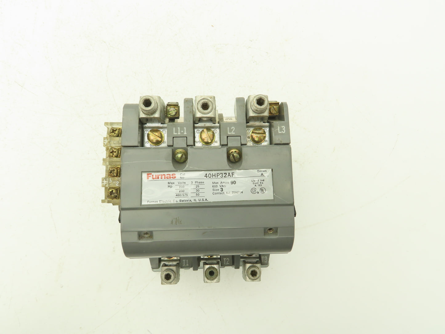 Furnas 40HP32AF Contactor Motor Starter 3Ph 600v 50Hp Ser A Coil 120v Size 3 90A