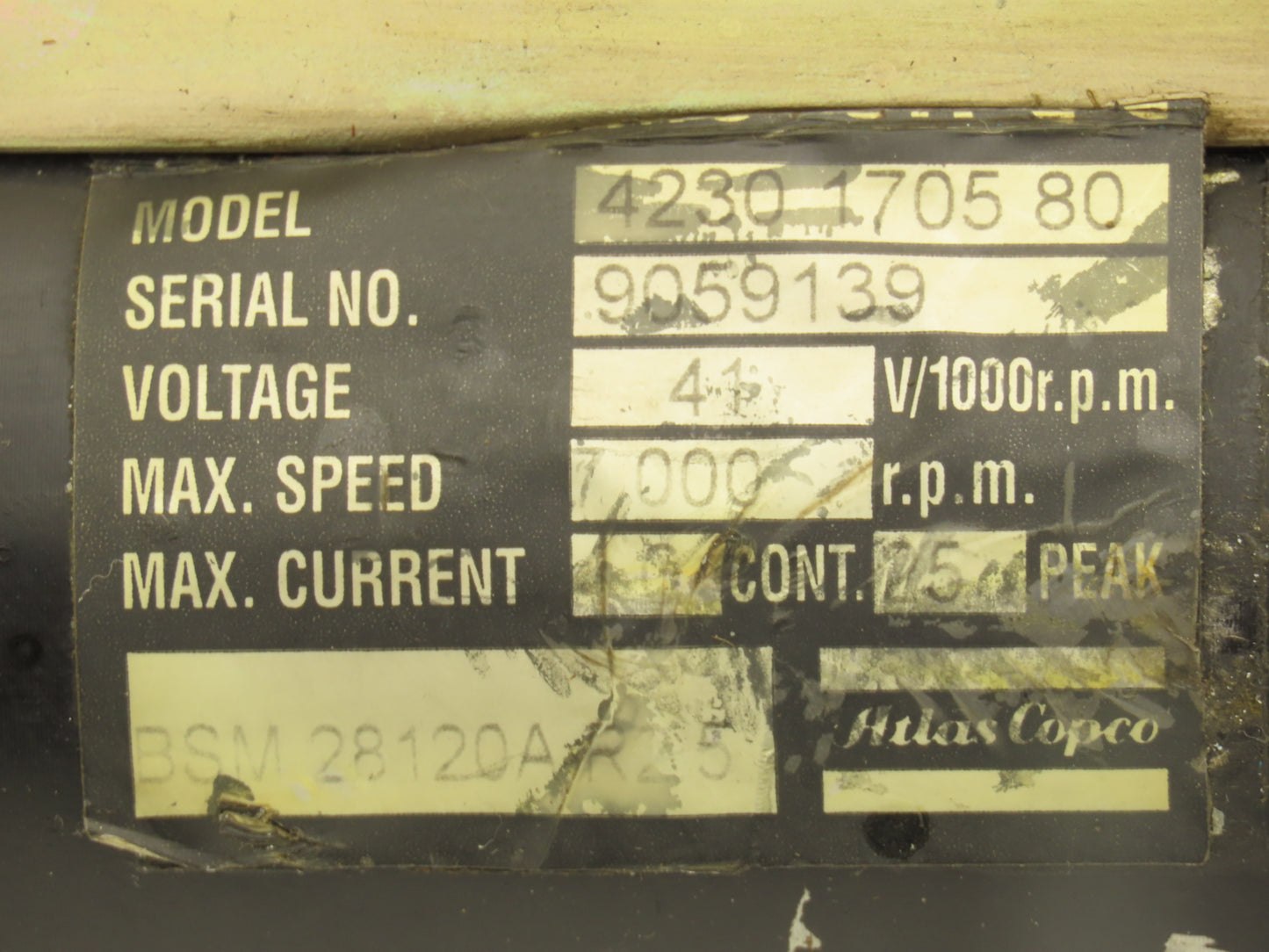 Atlas Copco 4230 1705 80 Servo Nutrunner 3/4" Drive Offset QRT 62-200-O