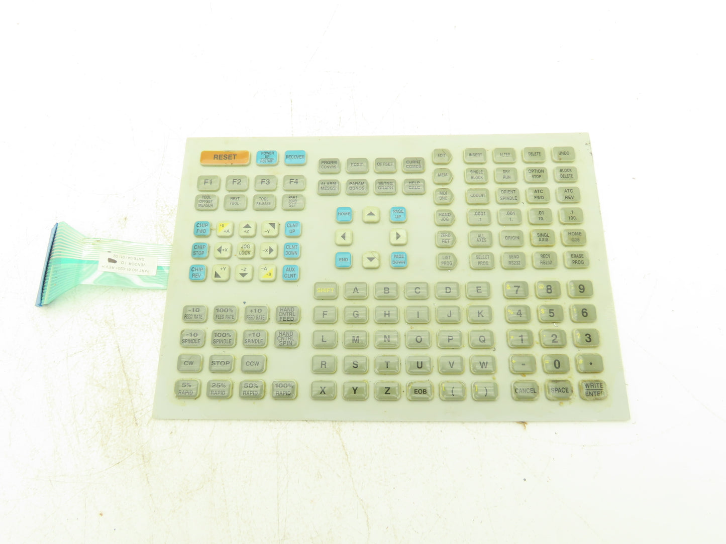 Hass 61-0201 Membrane Keyboard Keypad Rev R VF-Series Milling Machine