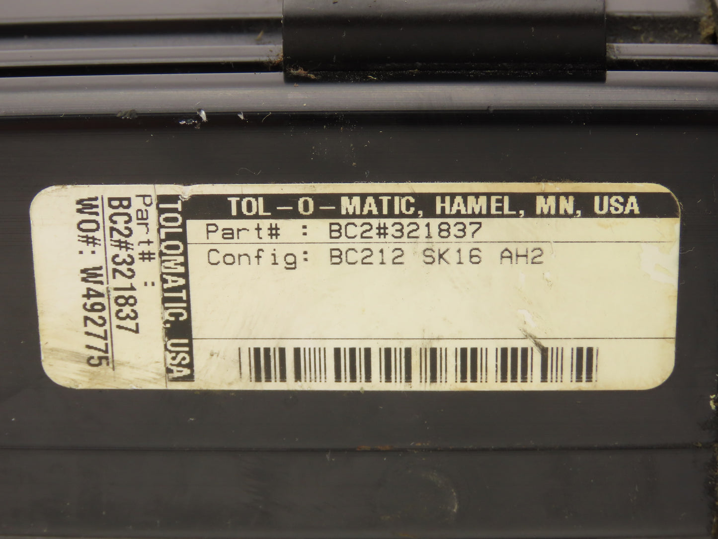 TOL-O-MATIC BC212 SK16 AH2 Pneumatic Band Cylinder 32mm Bore 340mm Stroke