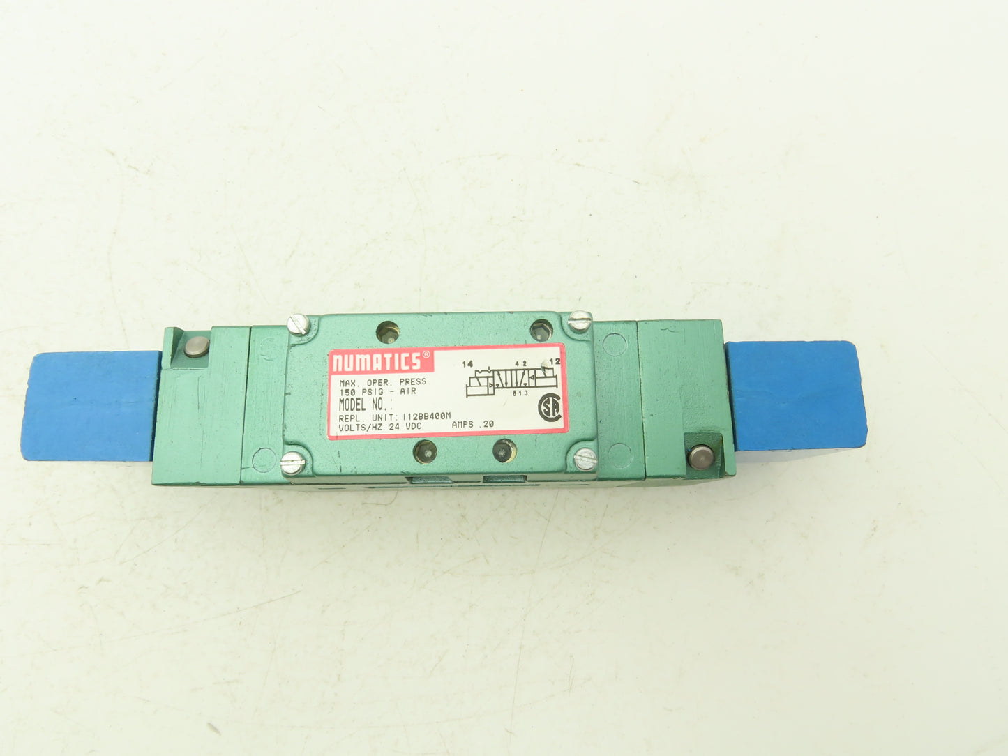 Numatics 112BB400M Pneumatic Double Solenoid Valve 24VDC 4 Watt 150 PSIG