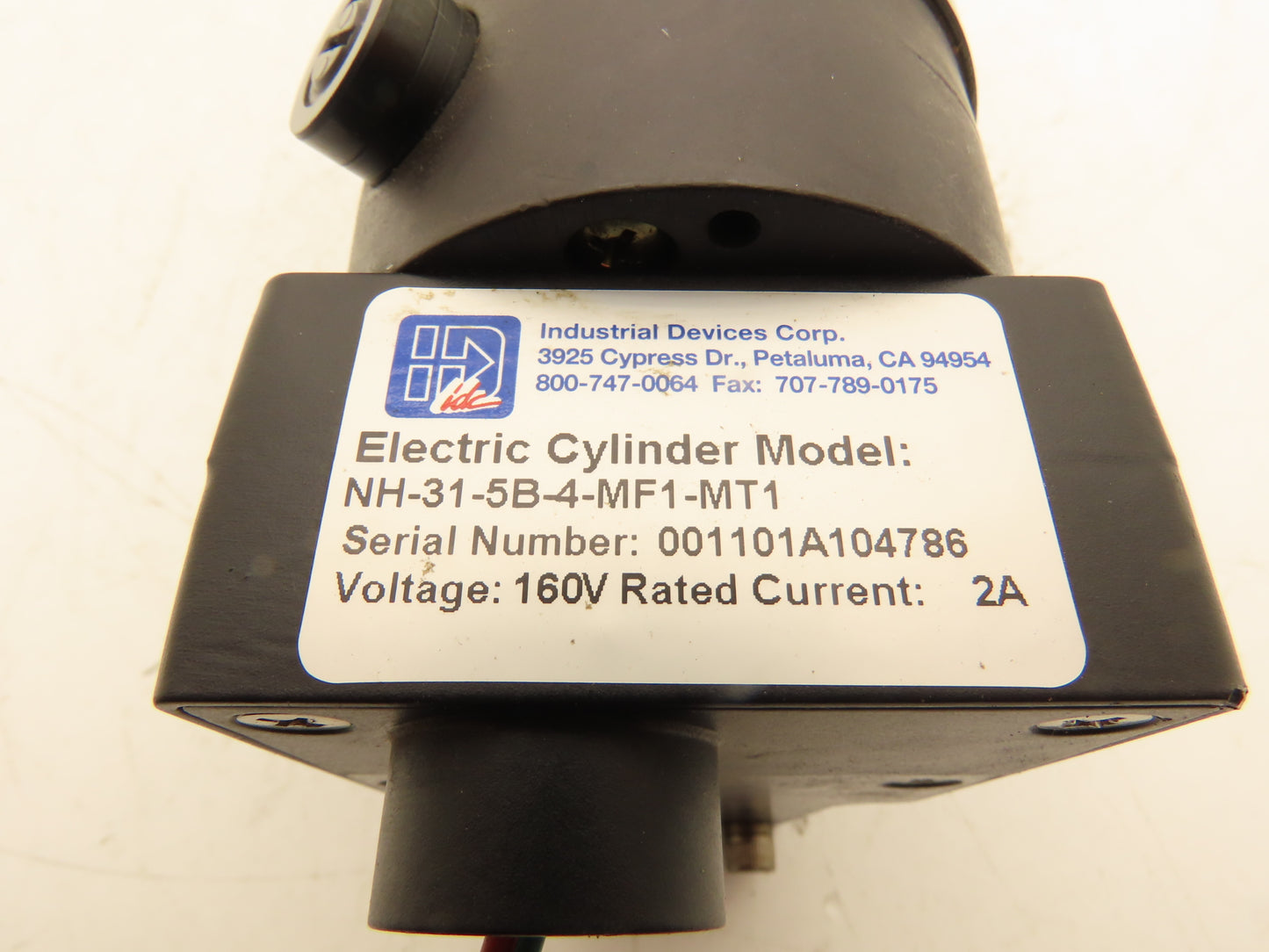 Industrial Devices NH315B4MF1MT1 Electric Cylinder Gear Driven 4" Stroke 160V