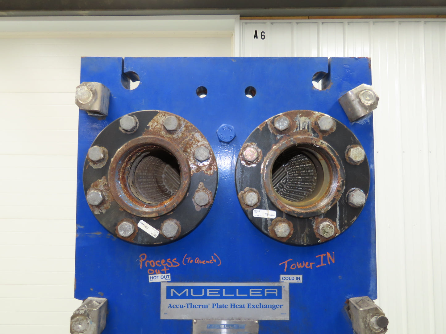 Mueller AT40 F20 Accu-Therm Plate Heat Exchanger 100PSI 150°F 4" NPT 150# Flange