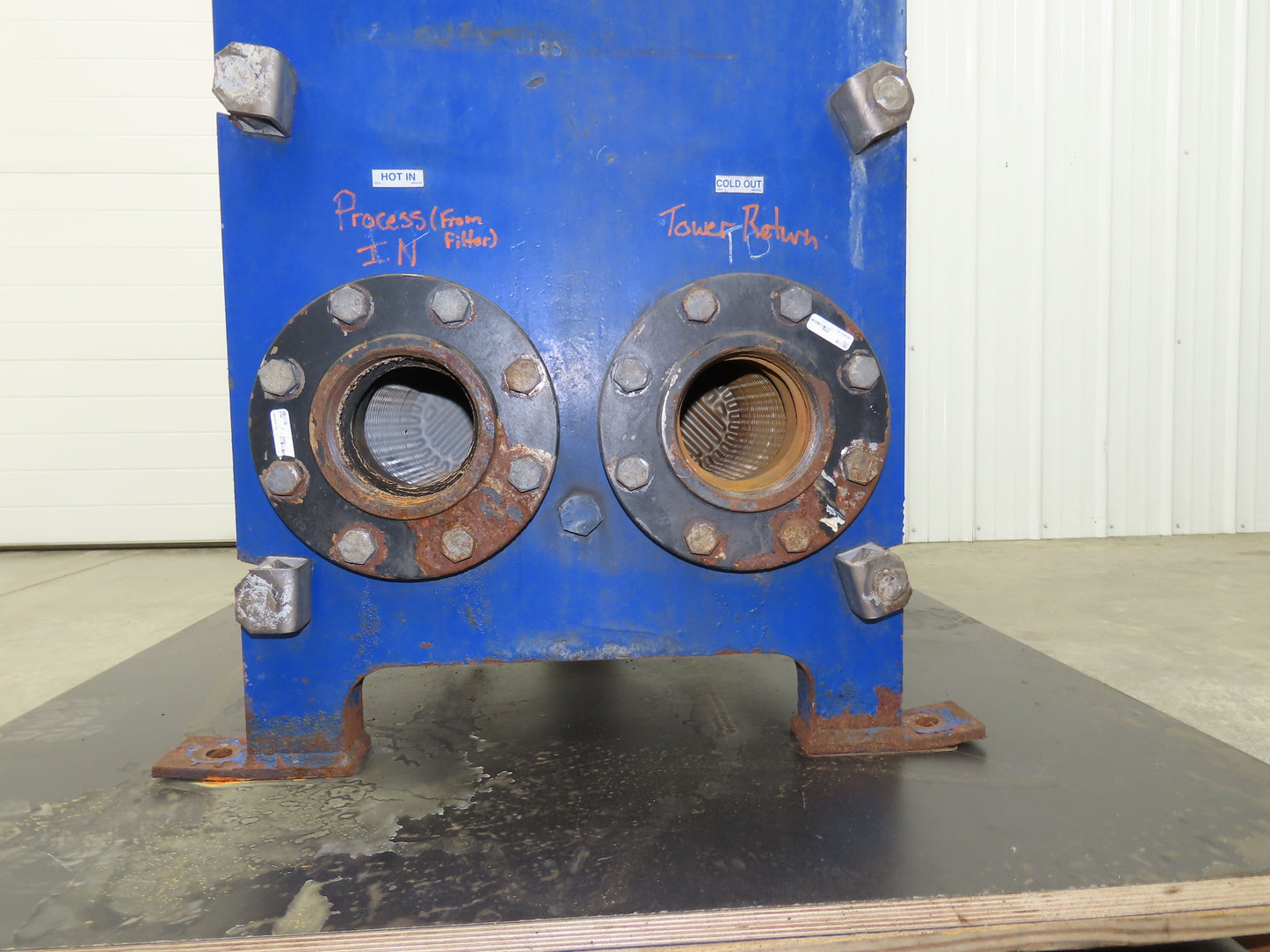Mueller AT40 F20 Accu-Therm Plate Heat Exchanger 100PSI 150°F 4" NPT 150# Flange