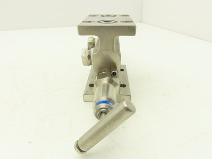 PGI M3-685SDT-W9 2 Valve Block Manifold Assy Straight Style 6000PSI Max 316SS