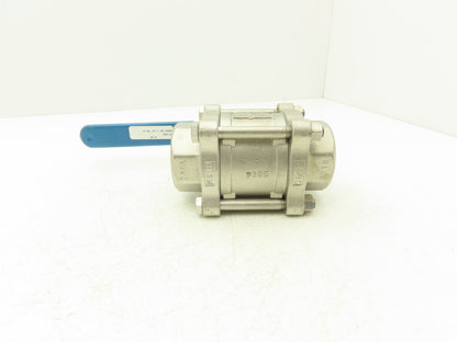 Milwaukee Valve Ball Valve 1-1/2" Socket Weld Stainless Steel CF8M 1000WOG 3-PC