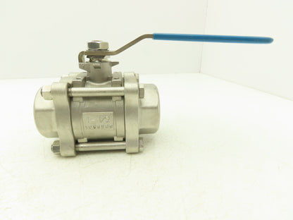 Milwaukee Valve Ball Valve 1-1/2" Socket Weld Stainless Steel CF8M 1000WOG 3-PC