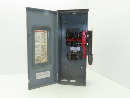 Square D H223NRB Safety Disconnect Switch 100 Amp 240 VAC 250VDC 2 Pole NEMA 3R
