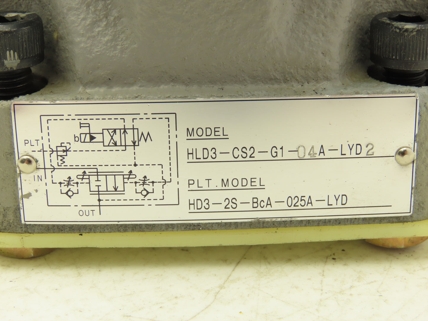 Toyooki Kogyo HLD3-CS2-G1-04A-LYD2 Hydraulic Solenoid Brake/Deceleration Valve