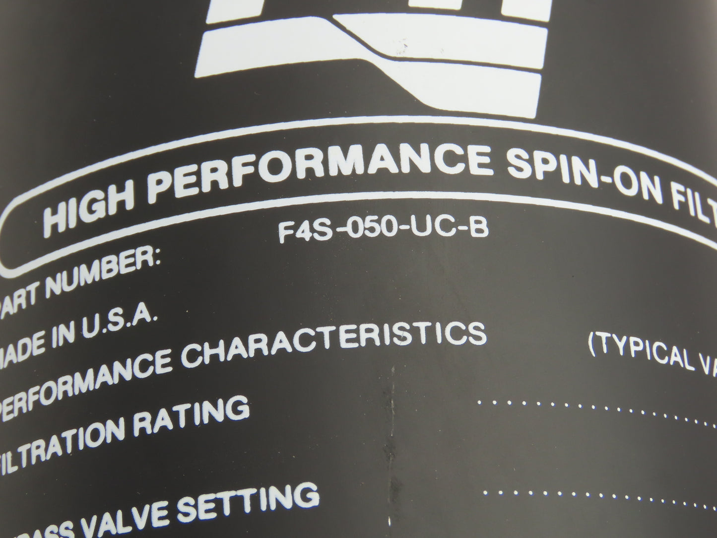 PTI Technologies F4S-050-UC-B High Performance Spin-On Filter 1-1/2" to 2" NPT