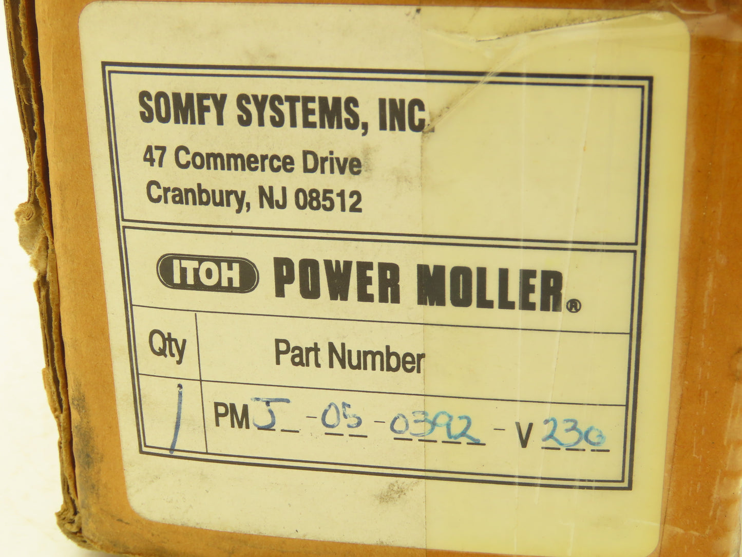 Itoh Power Moller Motorized Conveyor Roller 1.9" Dia 392mm 230VAC 3Ph 5m/min