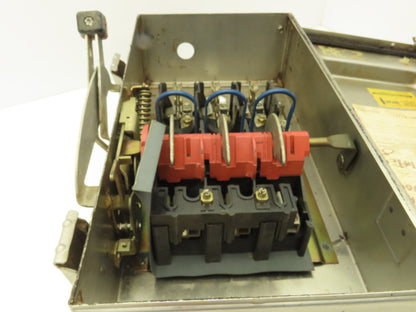 Square D H323-NDS Safety Disconnect Switch 100 Amp 240V 3Pole Stainless 3R Fused