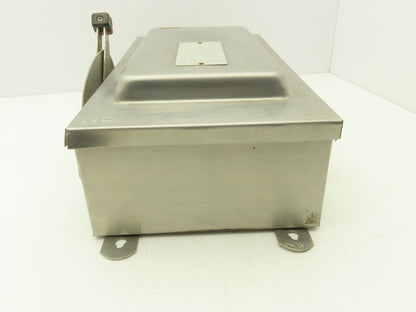 Square D H323-NDS Safety Disconnect Switch 100 Amp 240V 3Pole Stainless 3R Fused