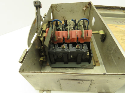 Square D H323-NDS Safety Disconnect Switch 100 Amp 240V 3Pole Stainless 3R Fused