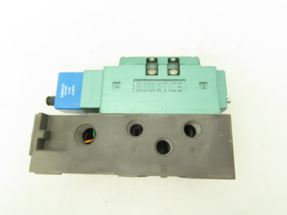 Numatics 123BA43AM Pneumatic Air Solenoid Valve 150PSI 24VDC W/Manifold Base